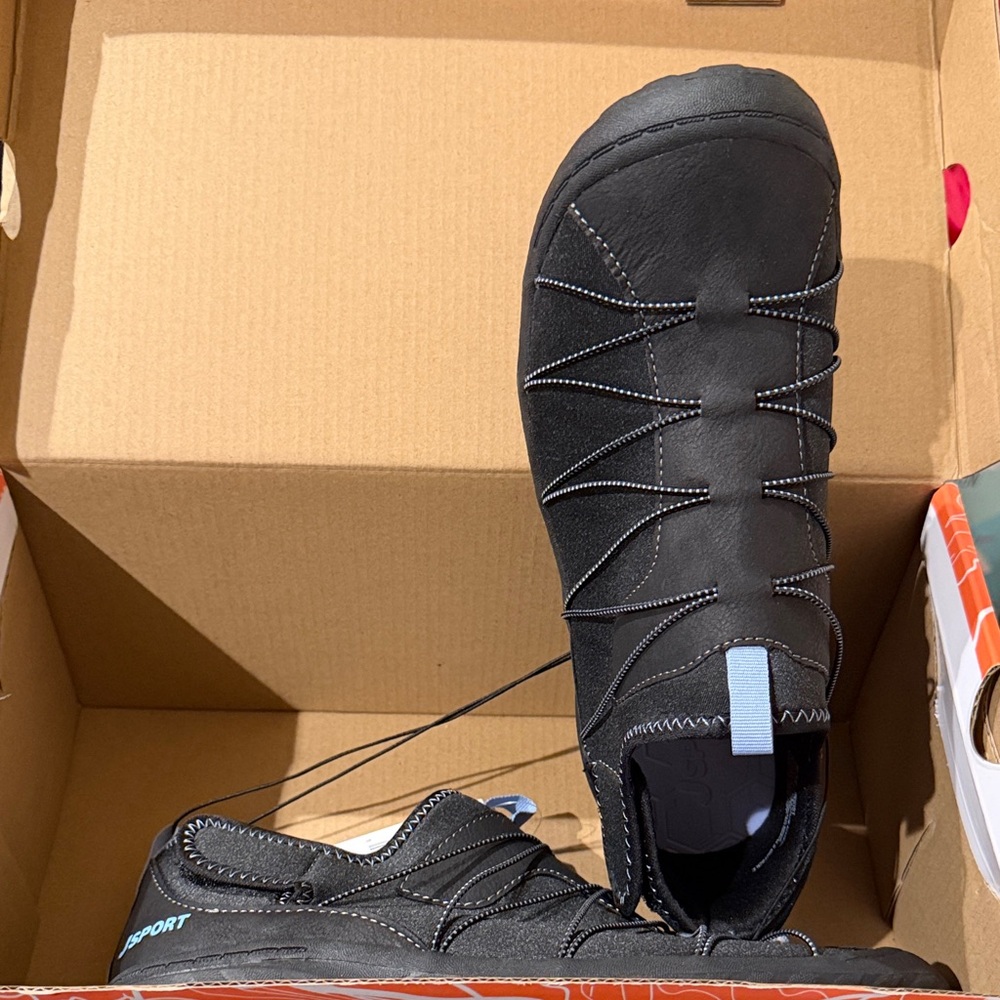 NWT Women's Black Sneakers with Blue Detail